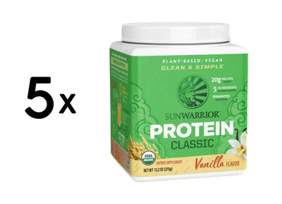 5 x Sunwarrior Protein Classic Organic (375g) Vanilla (63,99 EUR/kg)