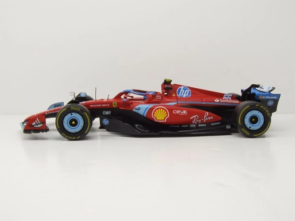 BBURAGO FERRARI FORMULA 1 SF-24 Carlos Sainz, MIAMI GP  SCALA 1:18- 18-16815 - Immagine 2 di 4