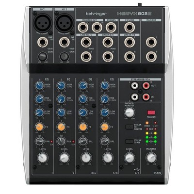 Behringer Xenyx 802S 8-Channel Analog Streaming Mixer-New with the Box