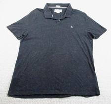 Original Penguin Shirt Mens XXL Black Heritage Slim Fit Polo Speckled Casual