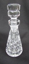 Waterford perfume bottle with stopper dobber 5" slender elegant crystal marked