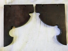 Antique Victorian Walnut Brackets Corbels Shelf Supports 7" high