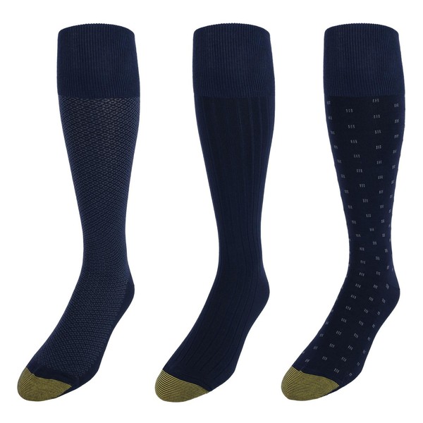 Gold Toe Herren Kniestrumpf Socken Feuchtigkeitskontrolle (3Er Pack) – Sortiert-image