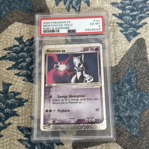 PSA 6 - Pokemon Card - Ruby & Sapphire 101/109 - MEWTWO EX (holo-foil) - EX-MT
