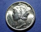 1945-D Mercury Dime  Near Ch. BU