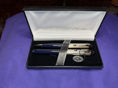 Uninked German 925 Sterling Silver Fountain Pen Pencil Set John E. Hand Sons Co.