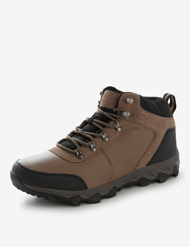 Mens Winter Boots Brown Hiking Casual Shoes High Cut Footwear