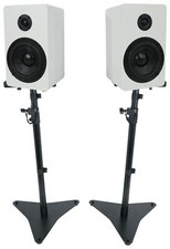 Pair Rockville RockShelf 54W 5.25" Home Bookshelf Speakers Adjustable Stands