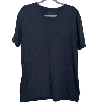 Rip Curl Men s Large Standard Fit T-Shirt Short Sleeve V-Neck Blue Casual