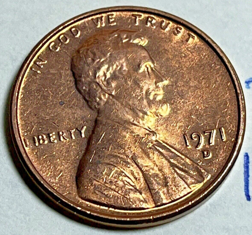 1971-D LINCOLN MEMORIAL CENT / PENNY 722N - Afbeelding 1 van 3