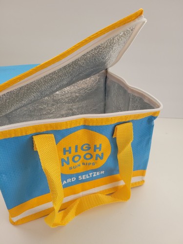 High Noon Sun Sips Hard Seltzer Kühltasche Reißverschluss oben hält 12 Dosen Strand Party Neu - Bild 8 von 13