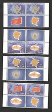 MONTÉNÉGRO-MNH** DEUX JEUX+ÉTIQUETTES-DRAPEAU-ARMOIRIES-CARTE-TYPE I-2005.