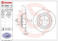 Brembo 2 Bremsscheiben Coated Disc Line Voll 289,5 Mm (08.9093.11) |