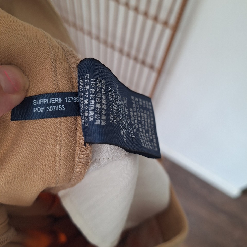 Ralph Lauren 160/72A Beige Pants Equestrian Riding Suede Patches