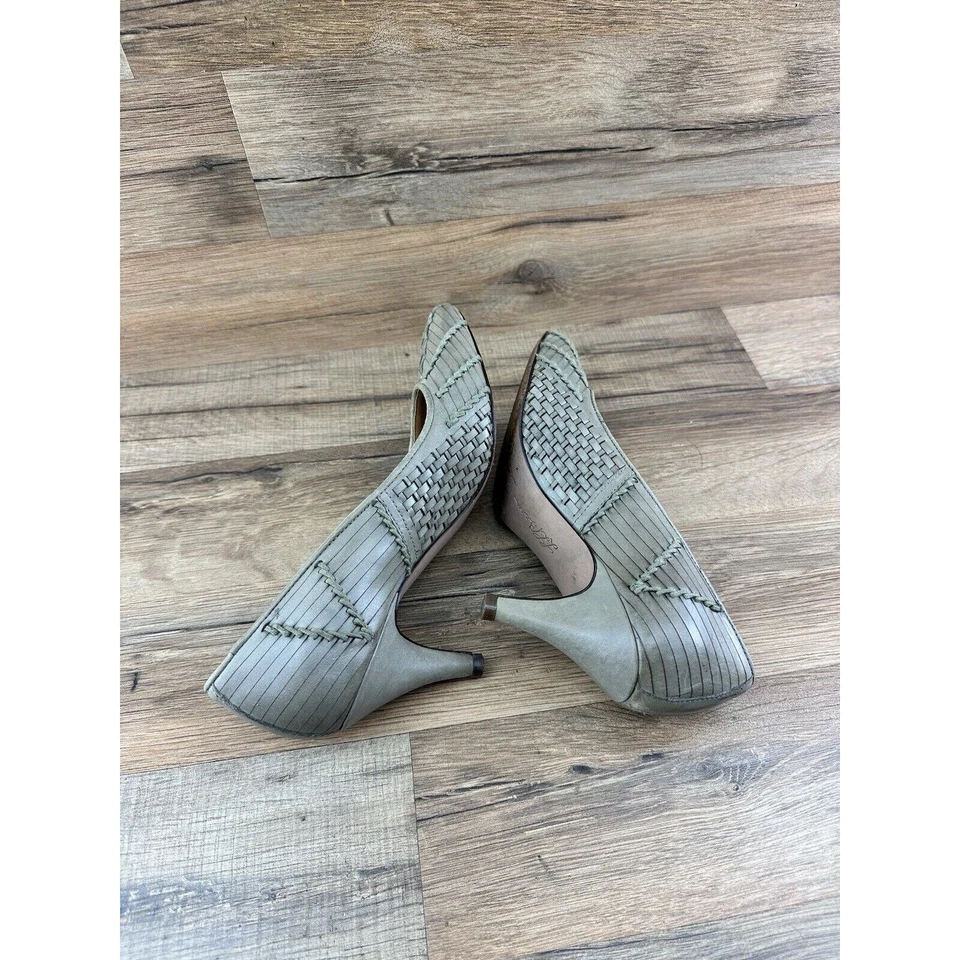 L.L. Tacones Bean Mujer Firma Cuero Punta Talla 6M Verde Oliva RARO Foto 4 de 4