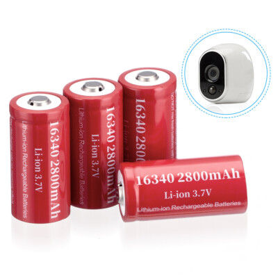 Batteria 16340 RCR 123 ICR Batteria Ricaricabile Agli Ioni Di Lio Da 2800 MAh 3,7 V Per Telecamera Di Sicurezza Arlo Caricabatterie - Foto 5