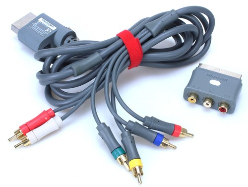Câble Vidéo Officiel Microsoft Pour Xbox 360 - RCA - Testé Et Fonctionnel