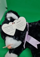 TY Beanie Buddy - BOOTIES the Black Cat - HTF - MWMT - Rare