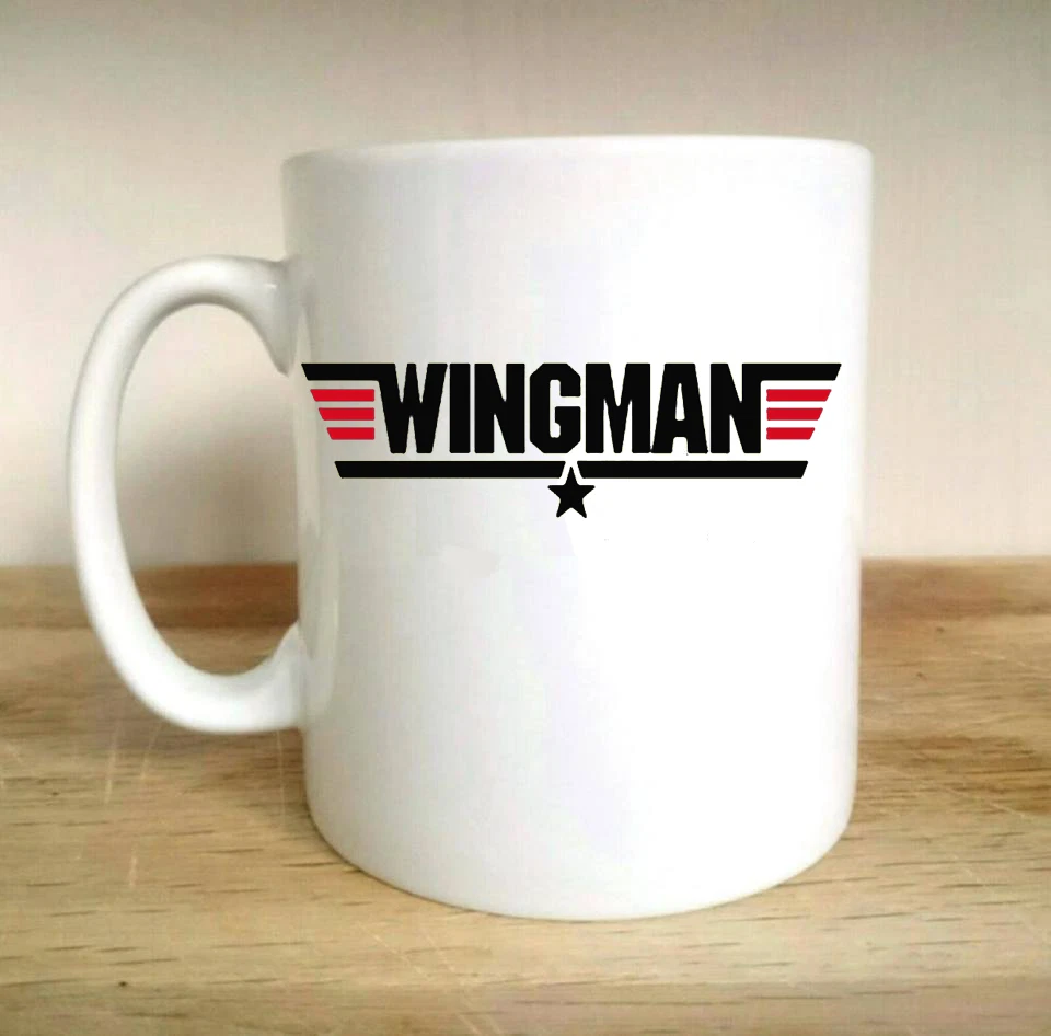WINGMAN PARODY MOVIE MAVERICK FRIEND PARTY NOVELTY GIFT CUP MUG (BLACK)