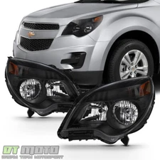 Black 2010-2015 Chevy Equinox LT/LS Headlights Replacement Headlamps 10-15 Light