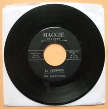 EL SCORPION / NANETTE-THE SHERWOODS-MAGGIE RECORDS-501-SURF ROCK-1961-EXC. SOUND