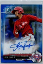2017 Bowman Chrome Prospect Auto Blue Refractor /150 Jose Pujols #CPA-JP