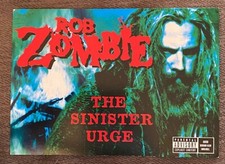 Rob Zombie Sinister Urge Promo Oversized Postcard Vintage 2001 White Zombie