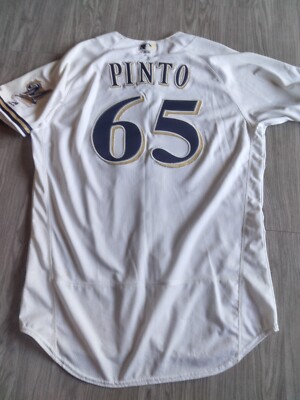 2016 MLB Game Worn Majestic Milwaukee Brewers Josmil Pinto Jersey