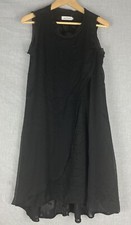AO RUN Sz Small Black Glitter Flowers Dress Boho Hipsters Y2K Goth Retro