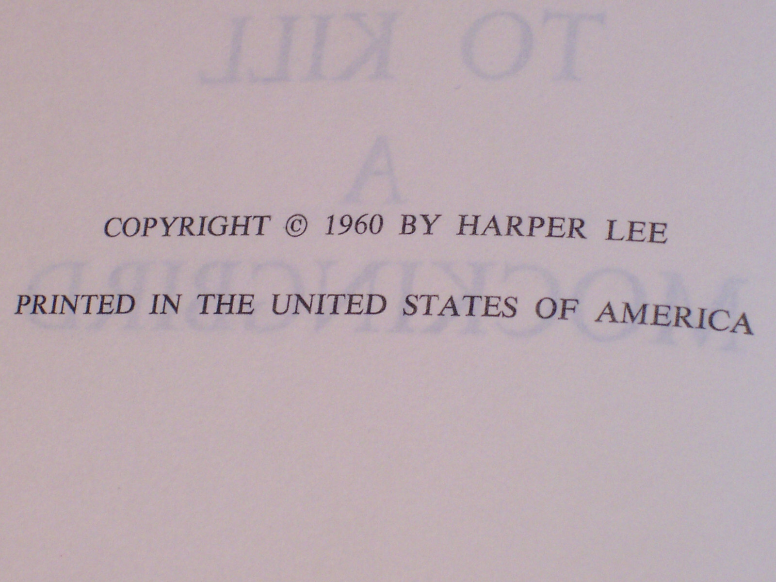 To Kill A MockingbirdBook Club First Edition1960Dust JacketHard