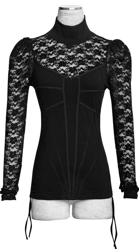 Punk Rave Camiseta Jersey Manga Larga Negra Foto 4 de 4