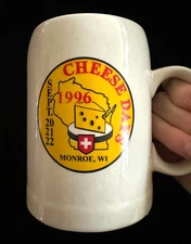 1996 Cheese Days Beer Stein Mug Berghoff Beer Monroe WI UNUSED