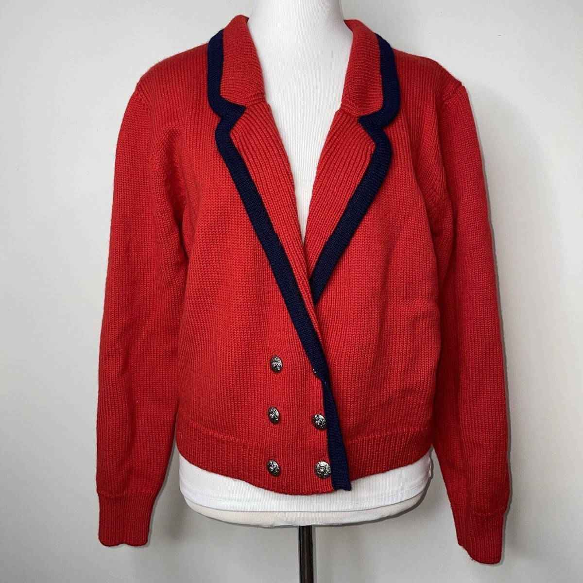 Clothing Knit Cardigan Chanel Red Cardigan 1990s Red Chanel