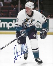 Signed 8x10 STEVE RUCCHIN Anaheim Ducks Autographed Photo - COA