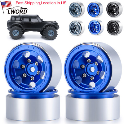 FLYXM 1.0'' Alloy Beadlock Wheel Rims For 1/18 Traxxas TRX-4M TRX4M RC 1/24 SCX24