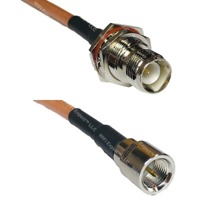 RG400 RP-TNC FEMALE BULKHEAD to FME MALE RF Cable FAST-SHIP LOT
