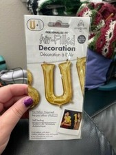 Anagram Letter "U" Gold Minishape 16" Foil Balloon New 