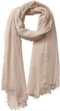 Cotton Blend Crinkle Vintage Soft Scarf with Fringed Edgeslinen scarfshawltra...