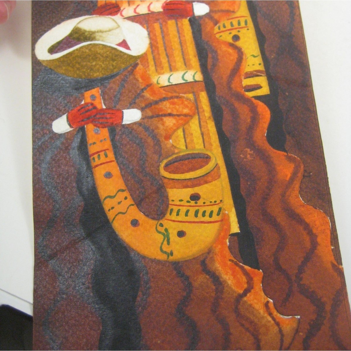 Jhon S Watercolor Painting Art Signed Unmounted Musicians