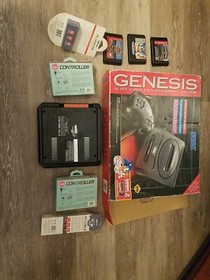 Sega Genesis Boxed Console Model 2 System With 11 games 2 Controller Bundle