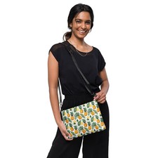 Tropical Pineapple Themed Crossbody Bag Womens Fashion Accessories