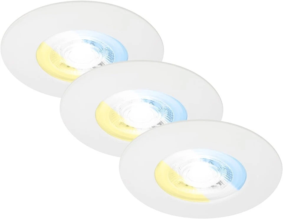 BRILONER – 3er Set LED Einbaustrahler 230V, LED Strahler Badezimmer IP44 weiß - Bild 1 von 1
