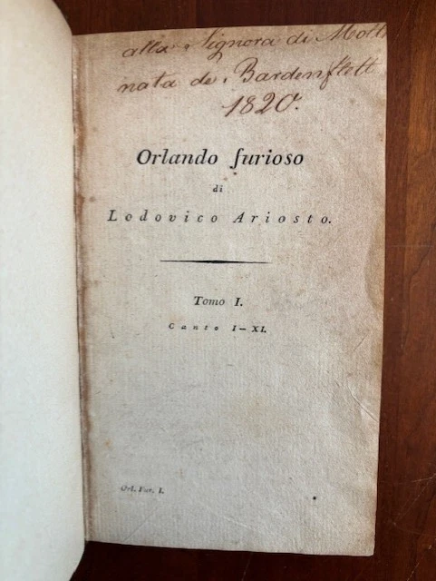 1805 Orlando Furioso: Translated from the Italian of Lodovico Ariosto, 5 Vol Set - Image 3 of 4