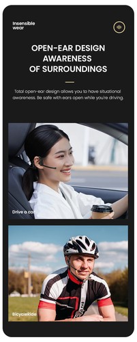 Bone Conduction Earphones With Mic Wireless Bluetooth Headset Sport Headphones - Picture 6 of 12