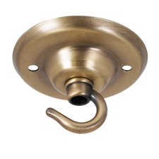 Ceiling Rose Hook Light Fitting 75mm Dia. Plate Chandelier Choose Colour