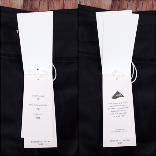 NWT Tory Burch Tory Sport Womens Size Small Chevron Leggings Black White 17219 - Picture 11 of 15