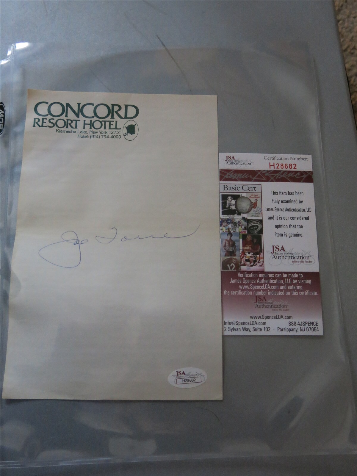 JOE TORRE Autographed Signed AUTOGRAPH JSA CERTIFIED H28682 