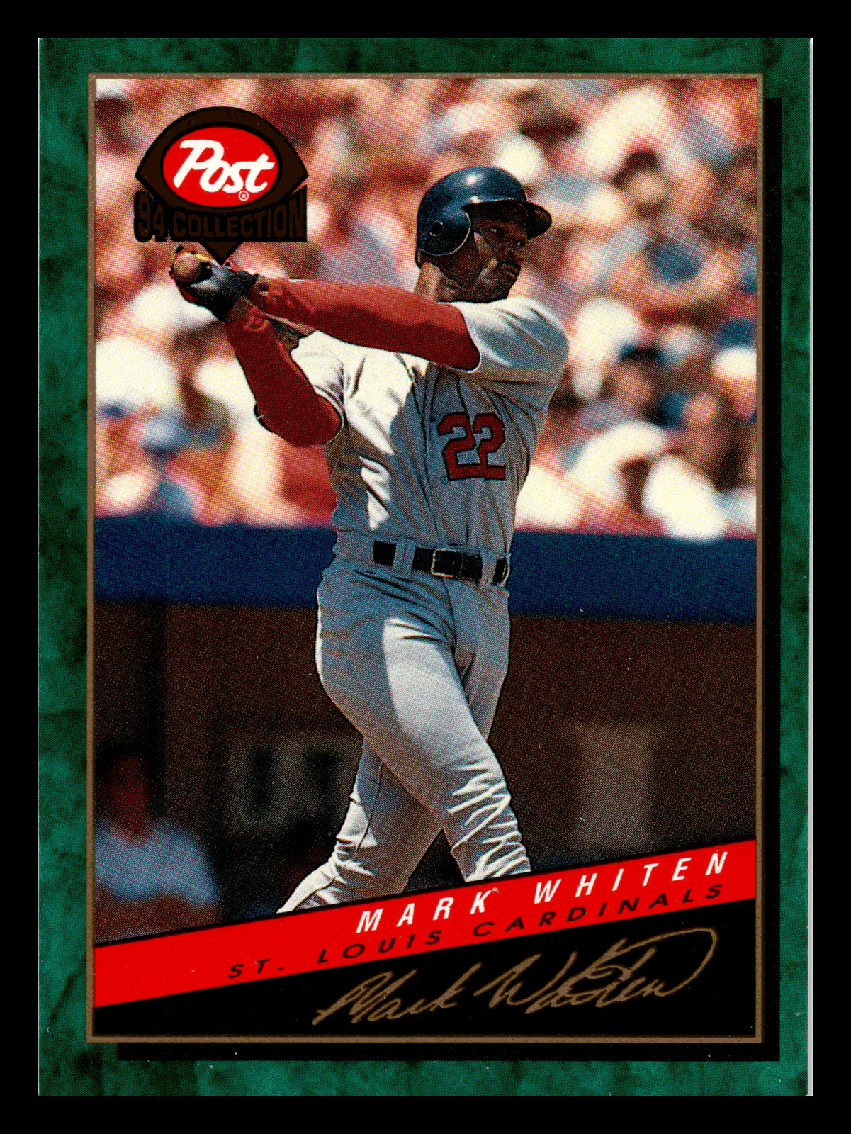 1994 Post Cereal Mark Whiten  St. Louis Cardinals #19 Near Mint NM