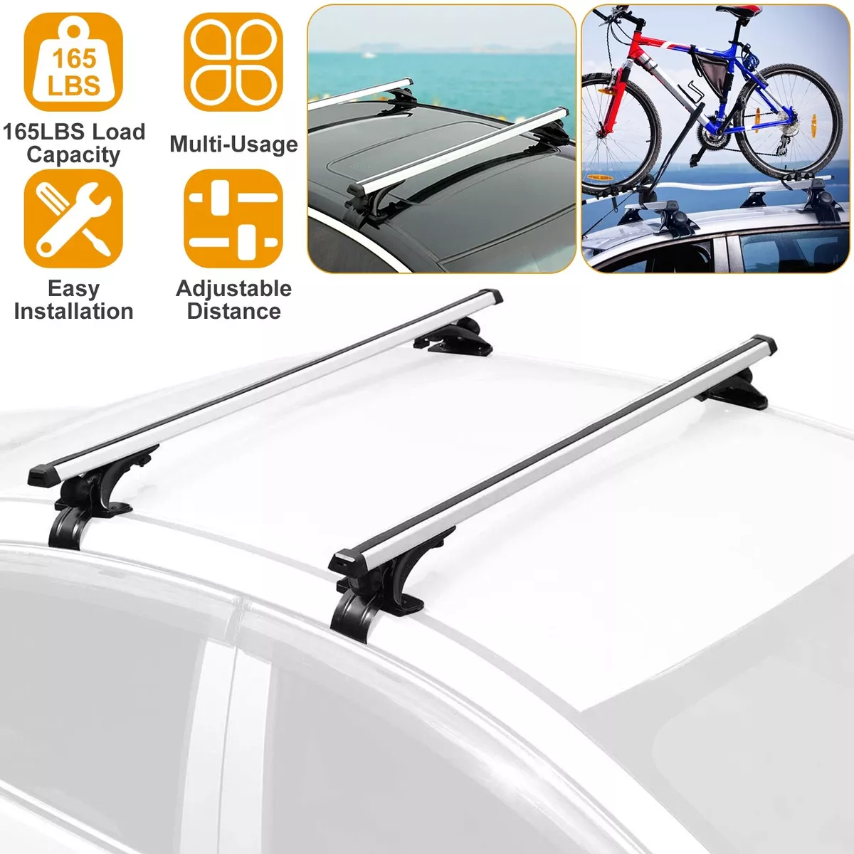 Universal 48 Car SUV Top Roof Rack Cross Bar Luggage Cargo