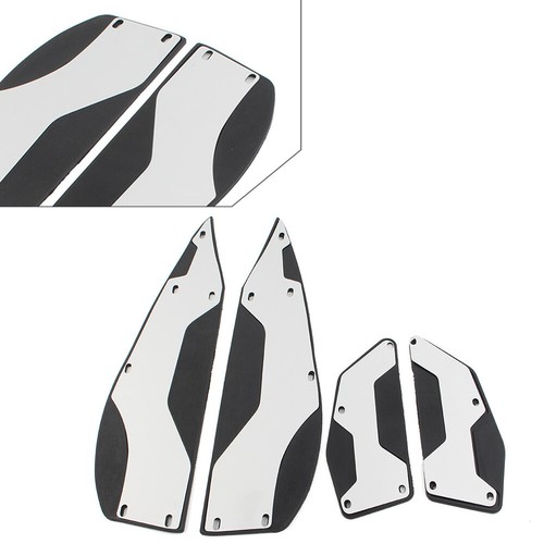 Kit de estribo de aluminio plateado estribos pedales para Yamaha XMAX300 250 400